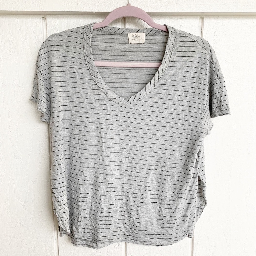 Urban Outfitters Project Social T Grey V-Neck Tee